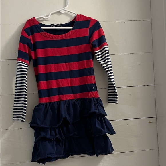 Toobydoo Red and Navy Striped Dress - Picture 1 of 4
